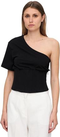 Federica Tosi Blouse - Dames - Blouses - Zwart - XS - Katoen - Overhemden