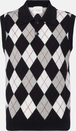 Lisa Yang Anwen argyle cashmere sweater vest