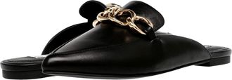 Steve Madden Forte Flat Black Leather FORT06S1-001 Womens