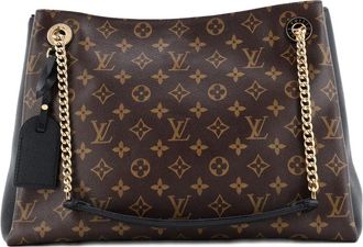 Louis Vuitton Surene leren MM schoudertas met monogram canvas - Zwart