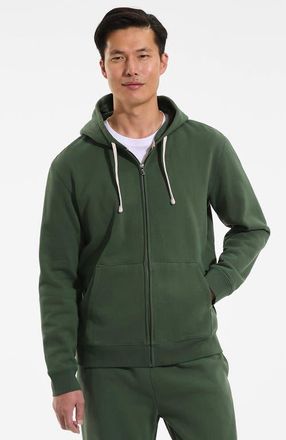 Lands End Serious Sweats Full Zip Hoodie in Estate Green at Nordstrom, Size Xx-Large