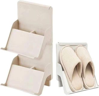 OEM Paquete De 2 Zapateros Peque&ntilde;os, Zapateros Apilables, Gabinetes Peque&ntilde;os Apilables De M&uacute;ltiples Capas Para Zapatos Para El Hogar, Ahorran Espacio, Alm