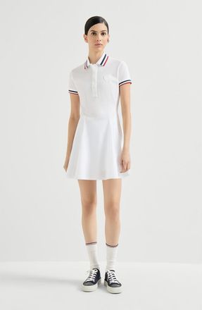 Brunello Cucinelli Mini dress with logo in White at Nordstrom, Size Xx-Large Eu