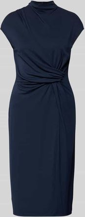 Lauren Ralph Lauren Eng anliegendes Businesskleid mit Mock Neck Modell BERTUNO in Marine, Gr&ouml;&szlig;e 34