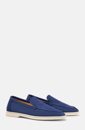 Scarosso Ludovico Woven Loafers in Indigo - Suede at Nordstrom, Size 42.5
