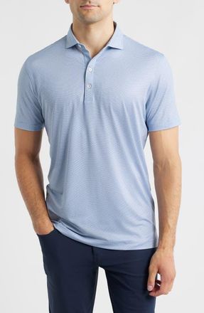 Johnnie-O Rud Geo Print Performance Jersey Polo in Lake at Nordstrom, Size Xx-Large