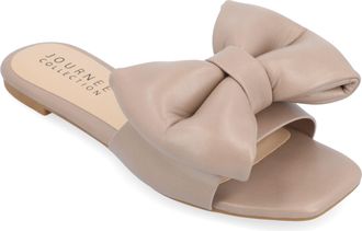 Journee Collection Women & apos;s Fayre Medium and Wide Width Flat Sandals