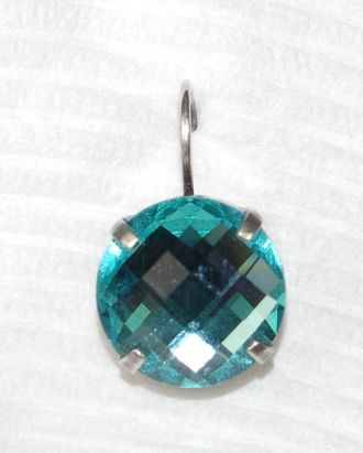 Mariana Womens Round Stone Earrings In Teal