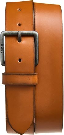 BOSS Jeeko Leather Belt in Med Brown at Nordstrom, Size 32