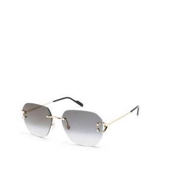 Cartier Sunglasses, male, Yellow, Size: 58 MM Ct0394S 001 Sunglasses