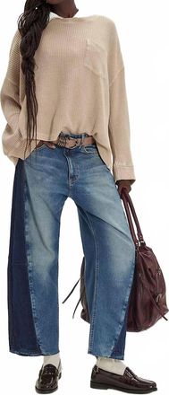 Free People Dawson Pocket Thermal Top In Smoothie Stone