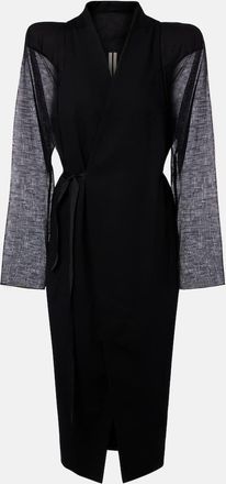 Rick Owens Cyclops wool wrap coat