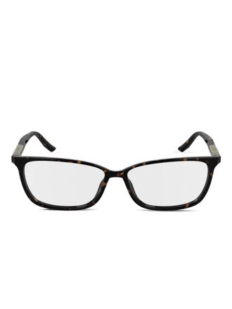 Calvin Klein tortoiseshell rectangle glasses - Brown