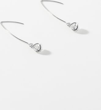 Simons Womens Post and stone long earrings