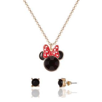 Disney Minnie Mouse Red Bow Jewelry Set in Red/black at Nordstrom
