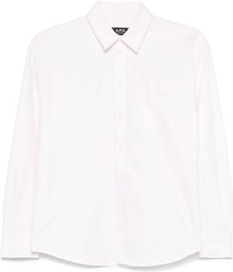 A.P.C. Light Pink Organic Cotton Shirt