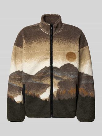 Only & Sons Loose Fit Webpelzjacke mit Allover-Muster Modell BLAZE in Beige, Gr&ouml;&szlig;e XXL