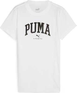 Puma T-Shirt PUMA SQUAD GRAPHIC TEE, Damen, Gr. XL, weiss (puma wei&szlig;), Jersey, Obermaterial: 100% Baumwolle, bedruckt, regular fit normal, Rundhals, Shirts
