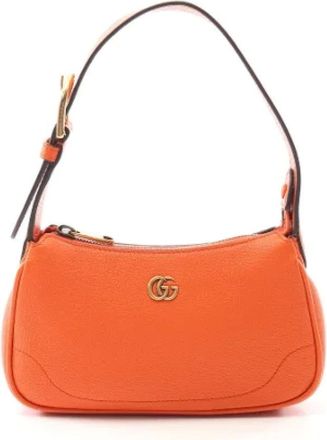 Gucci Pre-owned Handbags, female, Orange, Size: ONE SIZE Pre-owned Leather gucci-bags