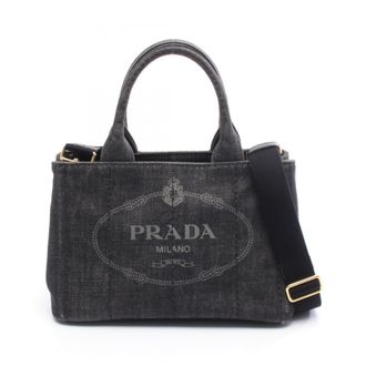 Prada Black Denim Tote Bag (Pre-Owned)