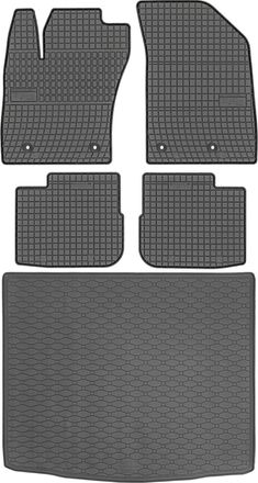 OEM Fiat Tipo Hatchback De Febrero De 2017. Juego De Alfombrillas De Goma Para Coche Y Alfombrilla Para Maletero