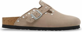 Birkenstock Su&egrave;de klompen met siernagels Boston