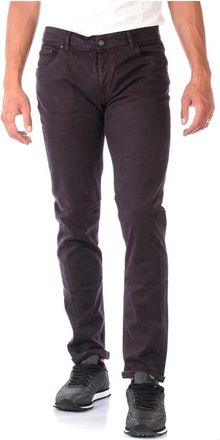 Daniele Alessandrini Jeans - Heren - Slim Fit Broeken - Paars - W30 - Katoen - Broeken