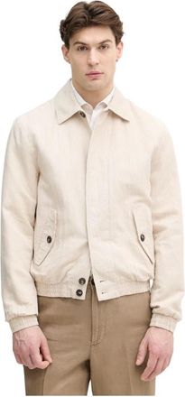 Benetton Linnenmix Jas - Heren - Zomerjassen - Beige - XL - Linnen - Jassen