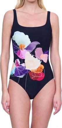 Gottex Enchanted Sun Square Neck One-Piece Swimsuit In Black