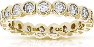 Vir Jewels 1.50 cttw Diamond Eternity Ring Wedding Band 14K White or Yellow Gold Bezel Set