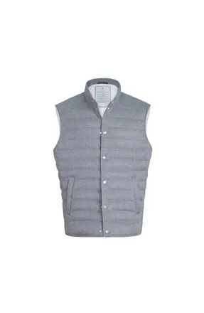 Brunello Cucinelli Cashmere flannel down jacket in Grey at Nordstrom, Size Xxx-Large Eu