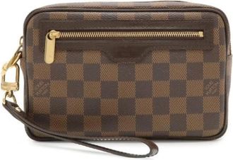 Louis Vuitton Pre-owned Damier Canvas Pochette - Dames - Vintage Clutch - Bruin - ONE Size - Vintage