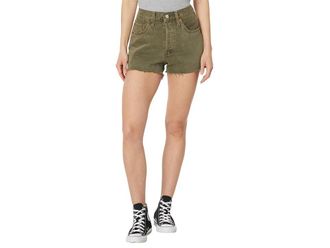 Levi's 501 Original Short Womens Shorts Dusty Lichen : 30, Cotton/Elastane
