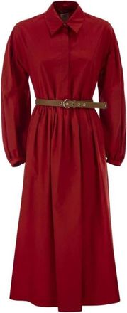 Max Mara Kleedjes, Dames, Rood, S, Polyester, Mstmarmo Jurk
