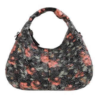 Ganni Mini Borsa Hobo con Fiore di Perline - - Bags - Donna - Multicolore - ONE SIZE