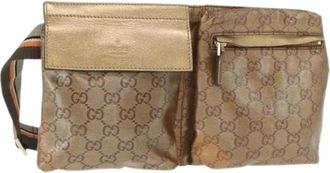 Gucci Pre-owned Belt Bags, female, Beige, Size: ONE SIZE Pre-owned Canvas Belt Bag