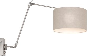 Steinhauer Sienna Prestige Chic Aplique Con Pantalla Acero Cepillado, Gris Lino