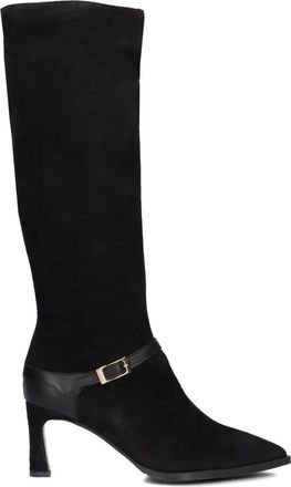 Lina Locchi Stijlvolle hoge laarzen voor herfst/winter - Dames - Laarzen met Hak - Zwart - 37 EU - Wol - Schoenen