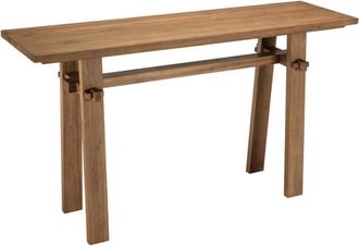 Macabane Consola de madera de teca reciclada de 140 cm