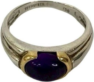 Tiffany & Co. Gold Silver Purple Gold (18K) Silver 925 Band Ring (Pre-Owned)
