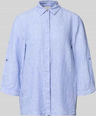 Toni Relaxed Fit Leinenbluse mit 3/4-Arm Modell Clay in Hellblau, Gr&ouml;&szlig;e 38