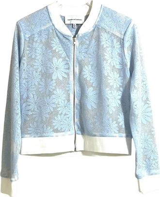 cupcakes and cashmere Womens Audrie Jacket In Blue/white