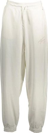 Tommy Hilfiger Broeken, Dames, Wit, L, Katoen, Cotton Pant