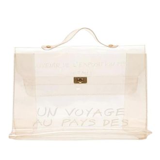 Herm&egrave;s Pre-owned Kelly Handtas - Dames - Pre-owned - Wit - Maat: ONE Size Vinyl