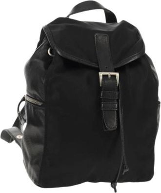 Prada Pre-owned Backpacks, female, Black, Size: ONE SIZE Pre-owned Nylon Backpack