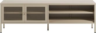 Rendez-Vous D&eacute;co Mueble para TV de metal beige 2 puertas, 160 cm