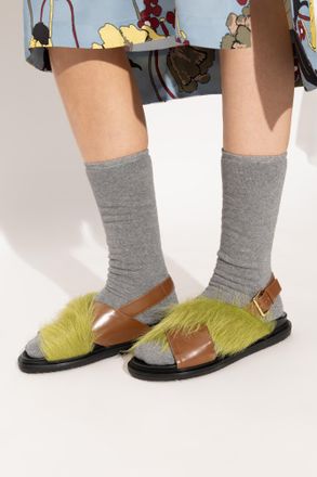 Marni Leather Sandals, Womens, Multicolour