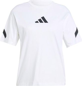 adidas (WMNS) adidas Z.N.E. T-Shirt Asia Sizing White Black JE7857