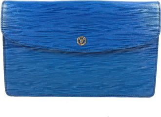Louis Vuitton Blue Toledo Blue Epi Leather Clutch Bag (Pre-Owned)