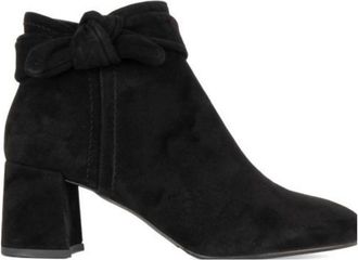 Sergio Moretti Black Classic Decorative Knot Suede Ankle Boots